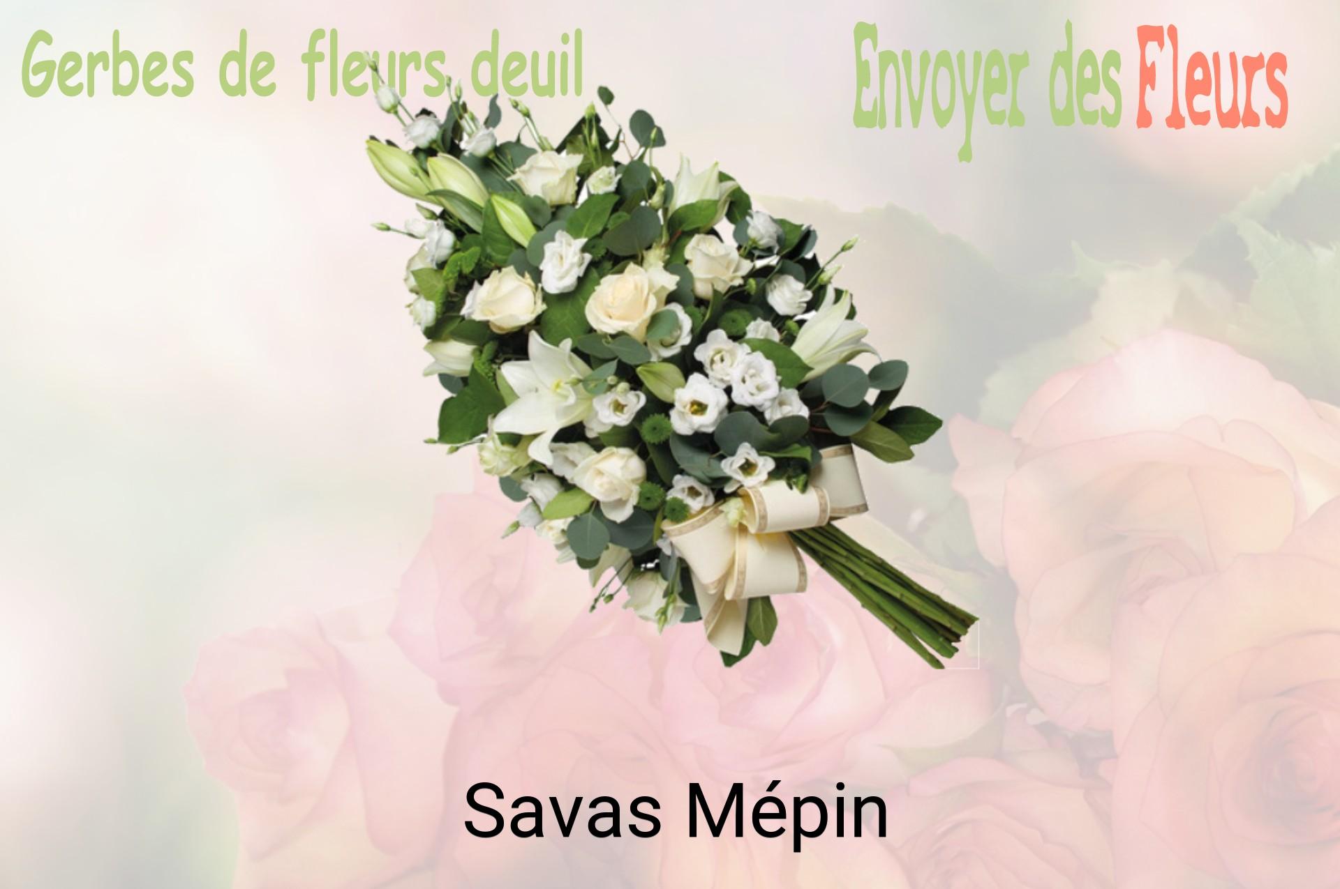 Gerbe de fleurs de deuil livrée à Savas-Mépin